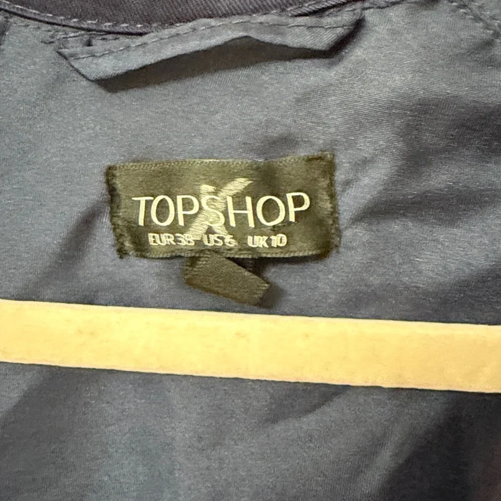 Topshop Navy Blue Trench Coat - Picture 6 of 11